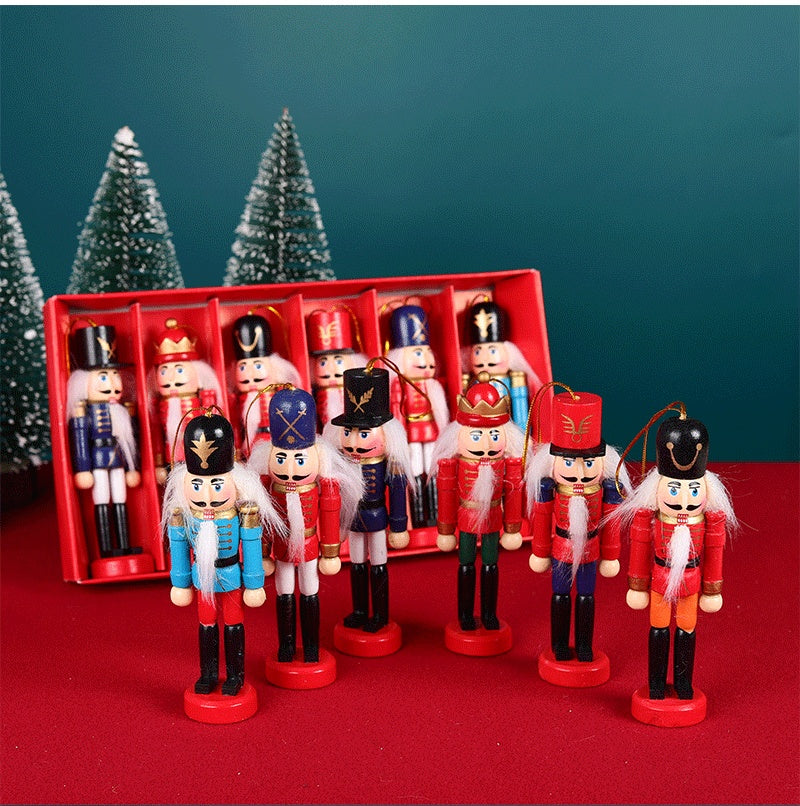 Christmas Nutcracker Soldier 6-piece Set Nutcracker Ornaments