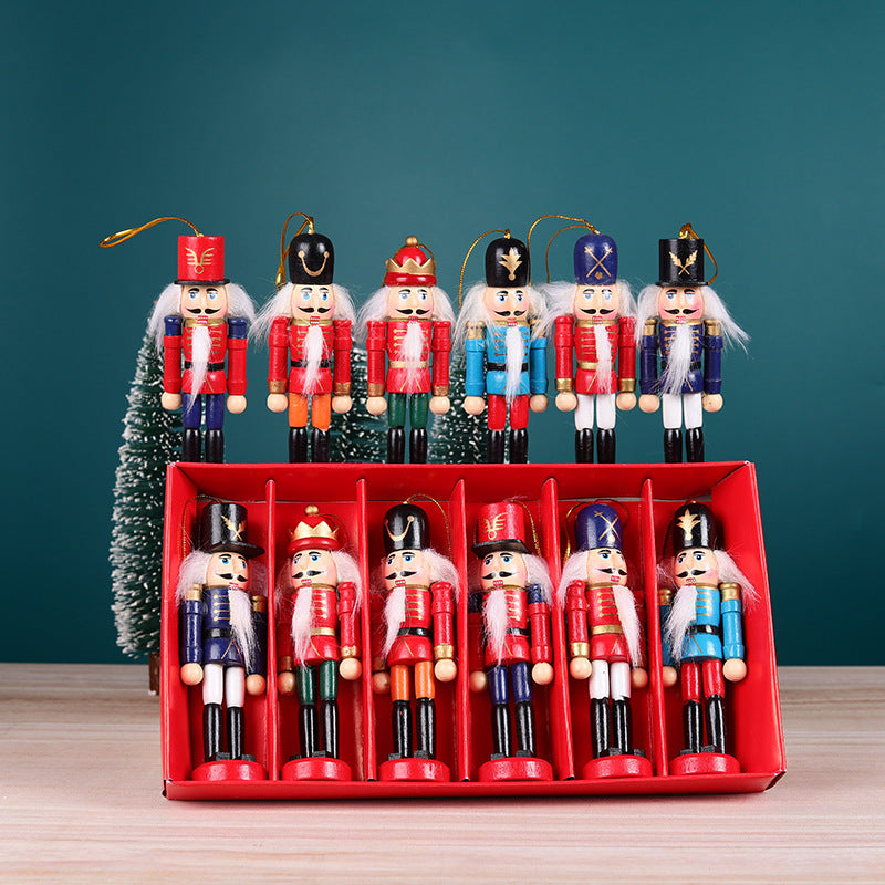 Christmas Nutcracker Soldier 6-piece Set Nutcracker Ornaments