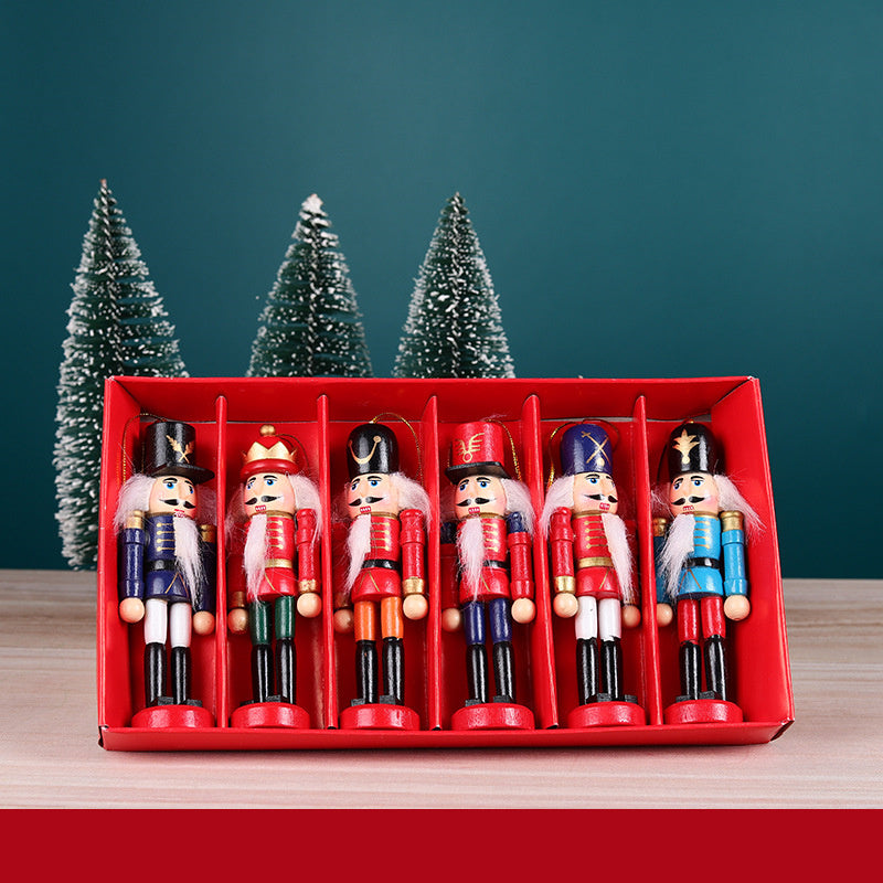 Christmas Nutcracker Soldier 6-piece Set Nutcracker Ornaments