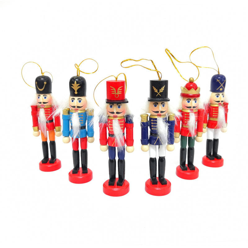 Christmas Nutcracker Soldier 6-piece Set Nutcracker Ornaments